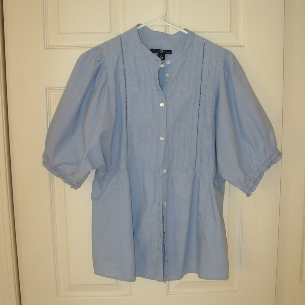 Chambray Button Down Pin Tuck Tunic ***3 for $10***
